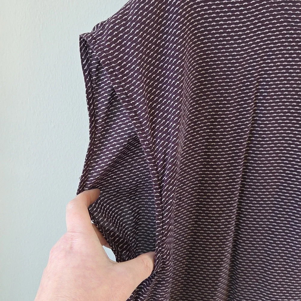 Eileen Fisher Cassis Silk‎ Sleeveless Blouse Maroon Womens XL NWOT